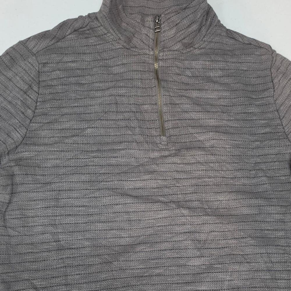 Dockers gray textured quarter zip